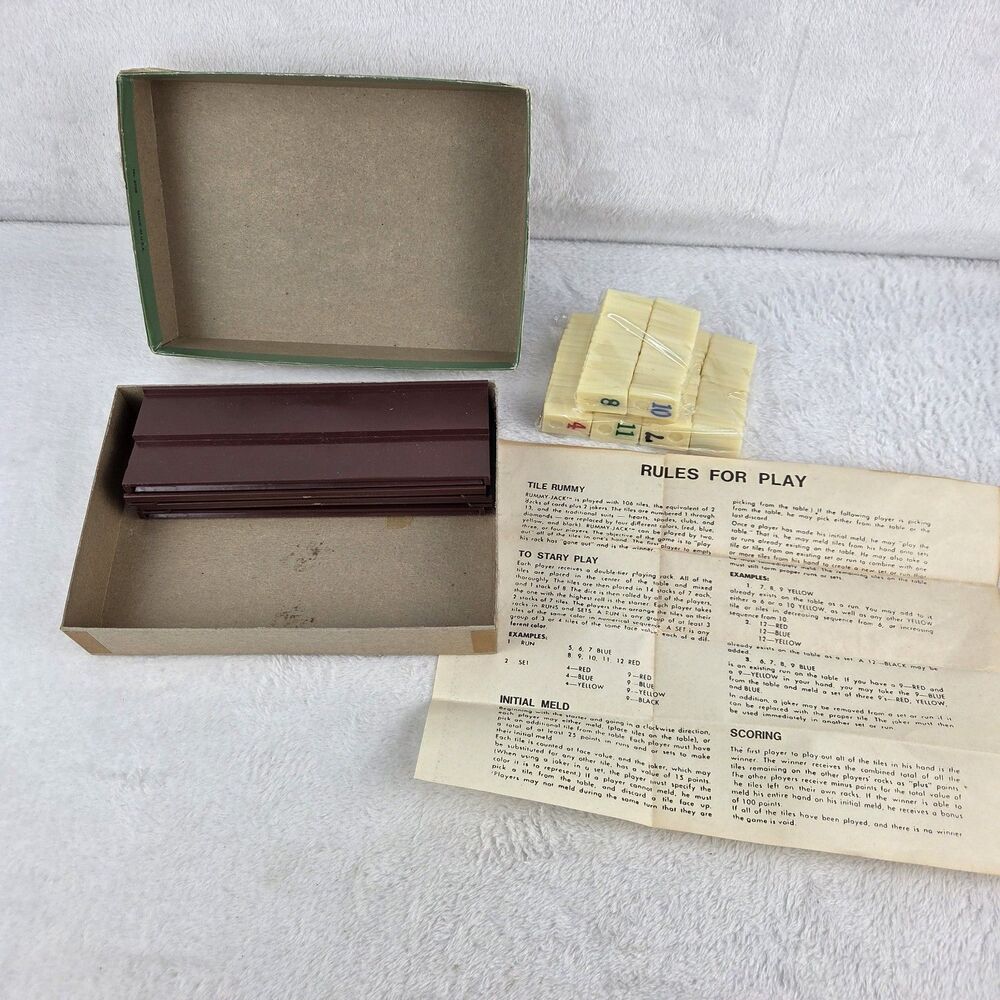 Miniature Rummikub Pressman Travel Size Tile Game Complete Vintage